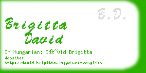 brigitta david business card